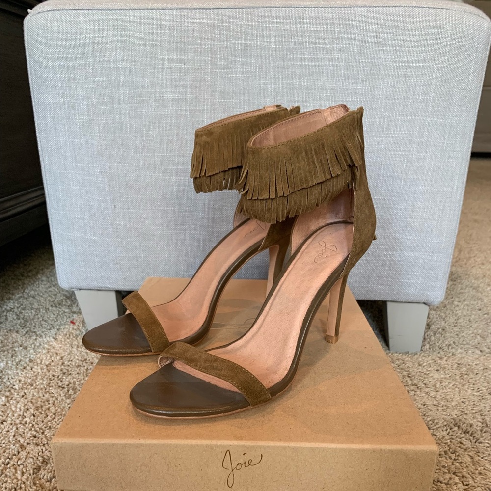 Joie Alek suede size 7.5 (37.5) strap high heel